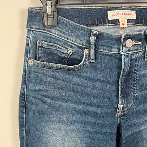 Lucky Brand Sweet Bootcut Jeans Women’s 4/27 Mid Rise Faded Wash Stretch Denim
